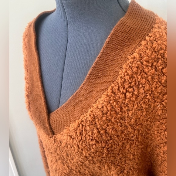 NWT UGG Sz L Dreeann Soft Plush Fleece Wool Blend V-Neck Teddy Bear Long Sleeve - Picture 9 of 16